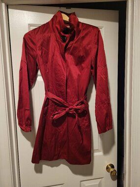 Limited Edition Deep Red Belted Trench Coat